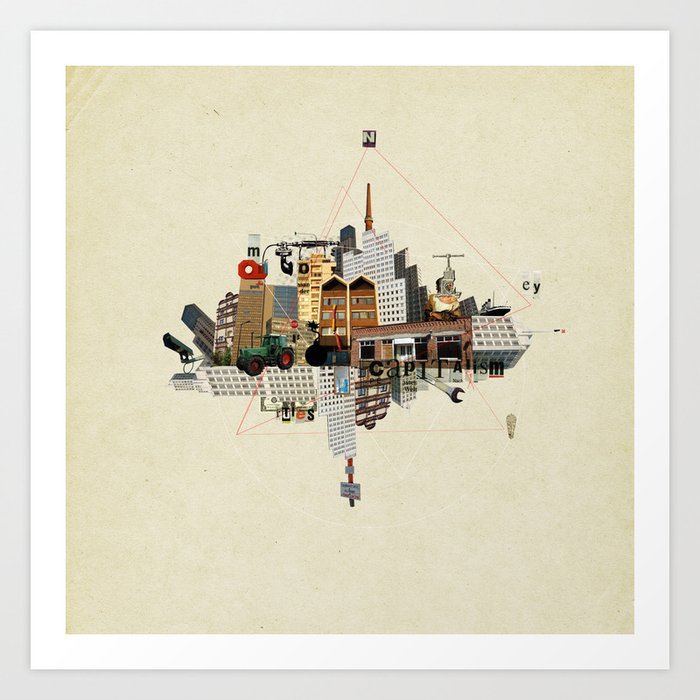 Collage City Mix 5 Art Print