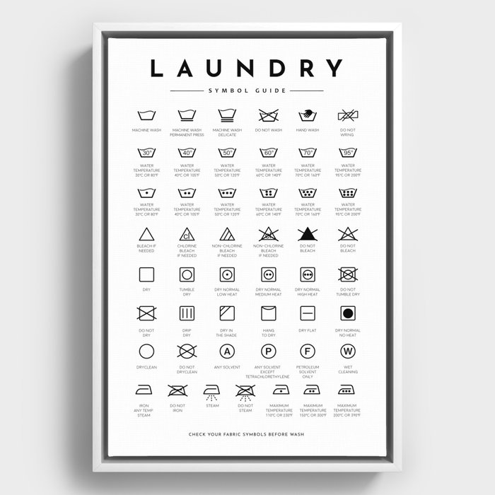 Laundry Symbols Care Guide Tote Bag by TheSimplyLab