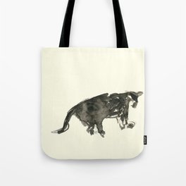 Curious Cat — Yellow Background Tote Bag