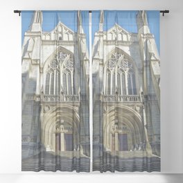 New Zealand Photography - St. Paul's Cathedral In Dunedin City Sheer Curtain