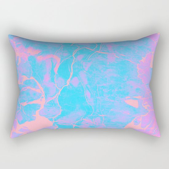 Pink and Blue Marble Rectangular Pillow