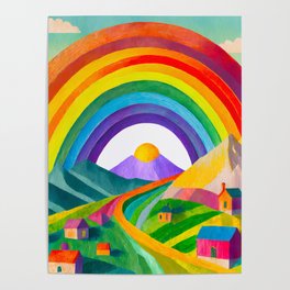 Rainbow Village #4 Poster