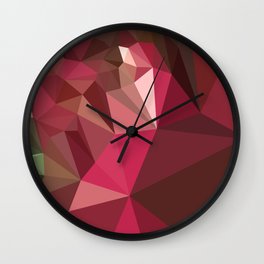 Jazzberry Jam Purple Abstract Low Polygon Background Wall Clock