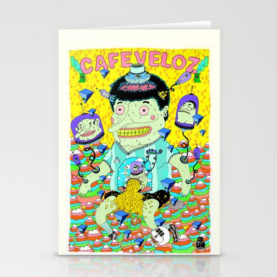 cafe veloz Stationery Cards