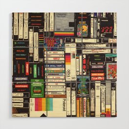 Cassettes, VHS & Video Games Wood Wall Art