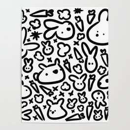 Bunny Pattern Poster