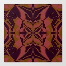 Fashionista Coral and Brown  Canvas Print