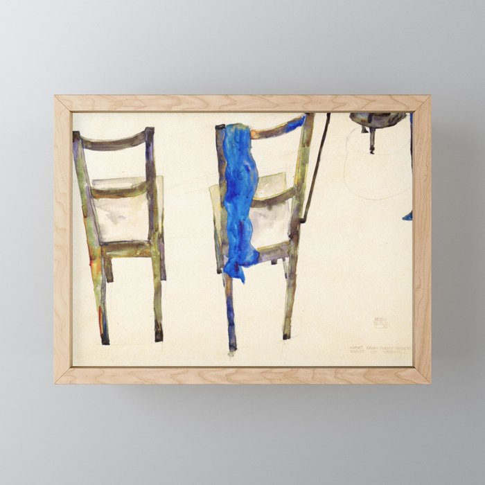 Egon Schiele - Chairs (new editing) Framed Mini Art Print
