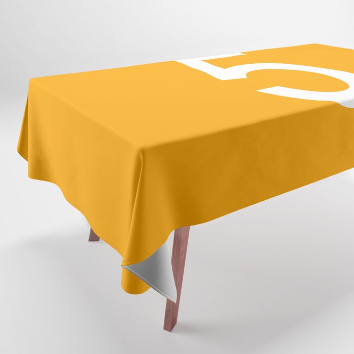 NUMBER 5 (WHITE-ORANGE) Tablecloth