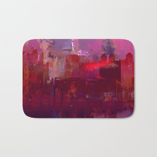 Red city Bath Mat