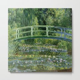 Water Lilies and the Japanese bridge - Claude Monet Metal Print
