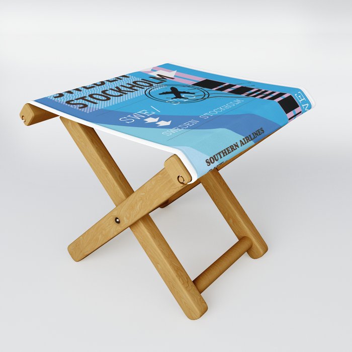 Sweden Stockholm travel ticket Folding Stool