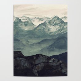 Mountain Fog Poster