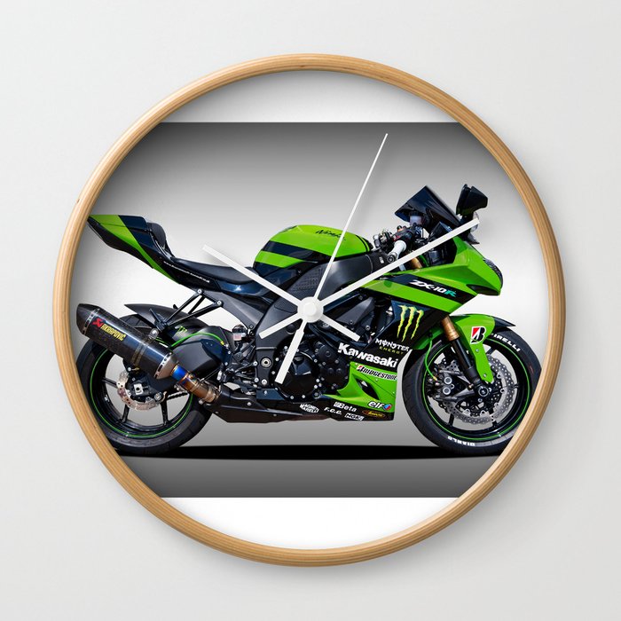 Kawasaki Motorbike Wall Clock