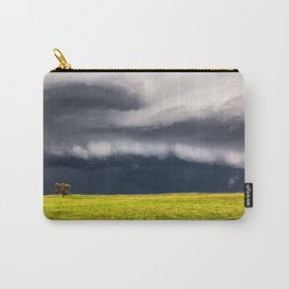 Passing By - Storm and Lone Tree in Nebraska Carry-All Pouch | Prairie, Calm, Photo, Tree, Single, Lone, Nature, Solo, Storm, Weather 