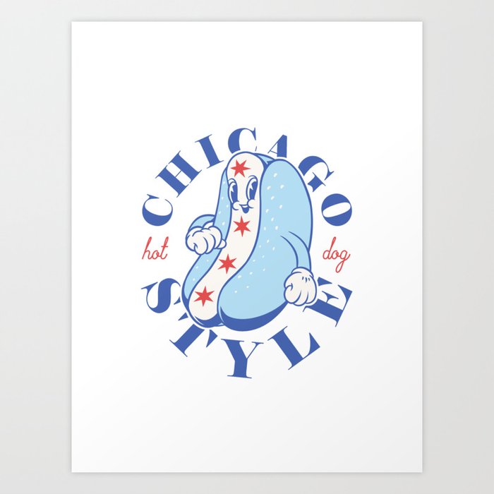 Chicago Style Hot Dog Art Print
