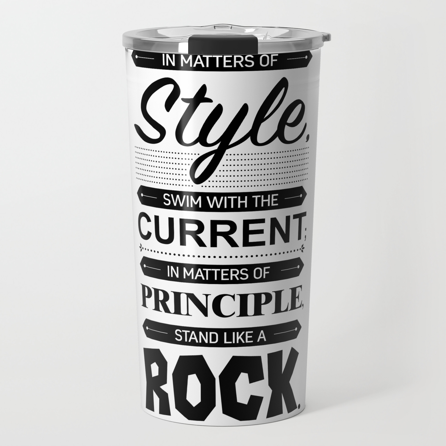 Lab No 4 Swim With The Current Thomas Jefferson Life Inspirational Quotes Travel Mug By Labno4 Society6