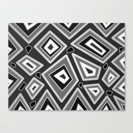 Abstract black geometrical shapes Canvas Print
