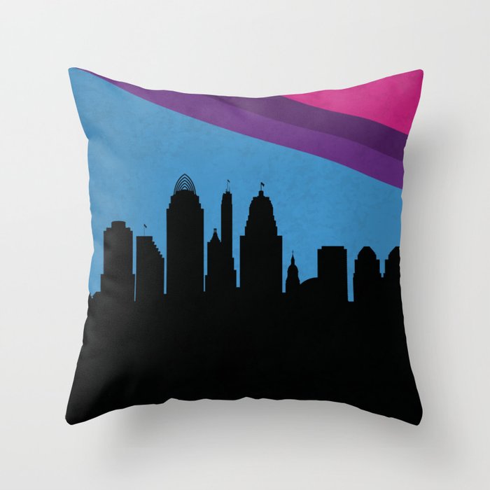 Cincinnati Skyline Throw Pillow