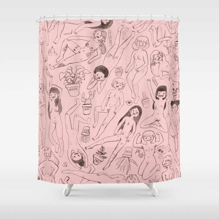the cuddle puddle Shower Curtain