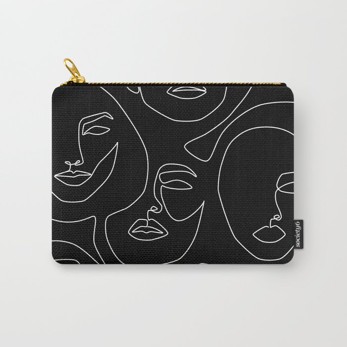 Faces in Dark Carry-All Pouch
