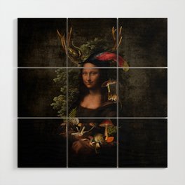Vintage & Shabby Chic - Mona Lisa In The Forest Wood Wall Art