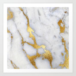 Italian gold marble II Art Print
