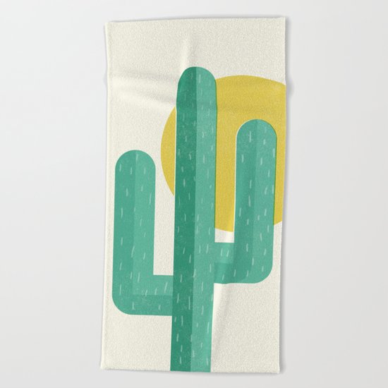 Desert Cactus Beach Towel