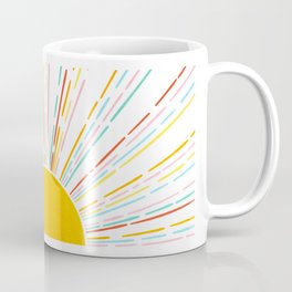 Retro Sunburst: Rainbow Edition Coffee Mug