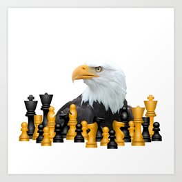 Eagle Hawk - Chess Game Art Print