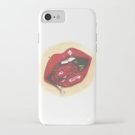 Strawberry Lips iPhone Case