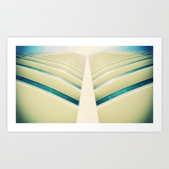 Building Window parted like the Sea Art Print