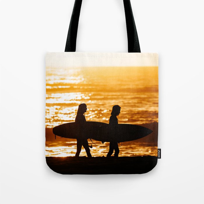Surfing Together Tote Bag