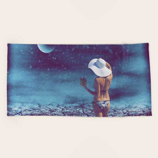 Blue Night Beach Towel