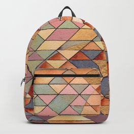 Triangles Circles Golden Sun Backpack