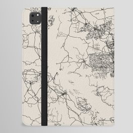 Bangladesh, Dhaka - Vintage Black and White Map iPad Folio Case