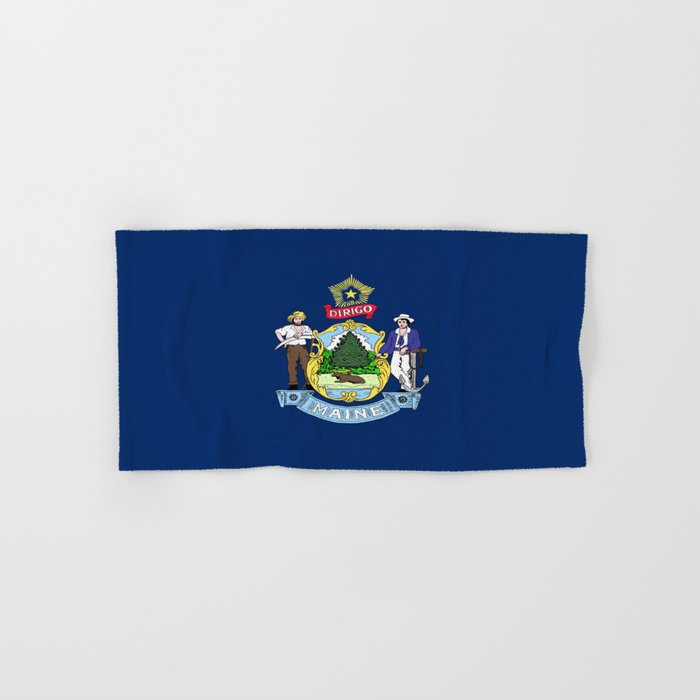 Flag Maine America Usa Pine Tree Vacationland Mainer New England Portland Brunswick Lewiston Hand Bath Towel By Oldking Society6