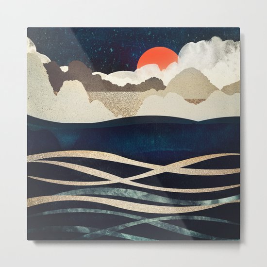 Midnight Beach Metal Print