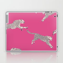 Leaping Cheetahs  Magenta Laptop & iPad Skin