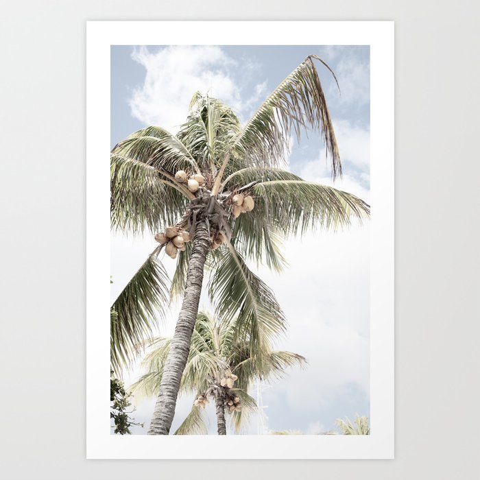 Vintage Summer Paradise Palm #1 #tropical #wall #art #society6 Art Print