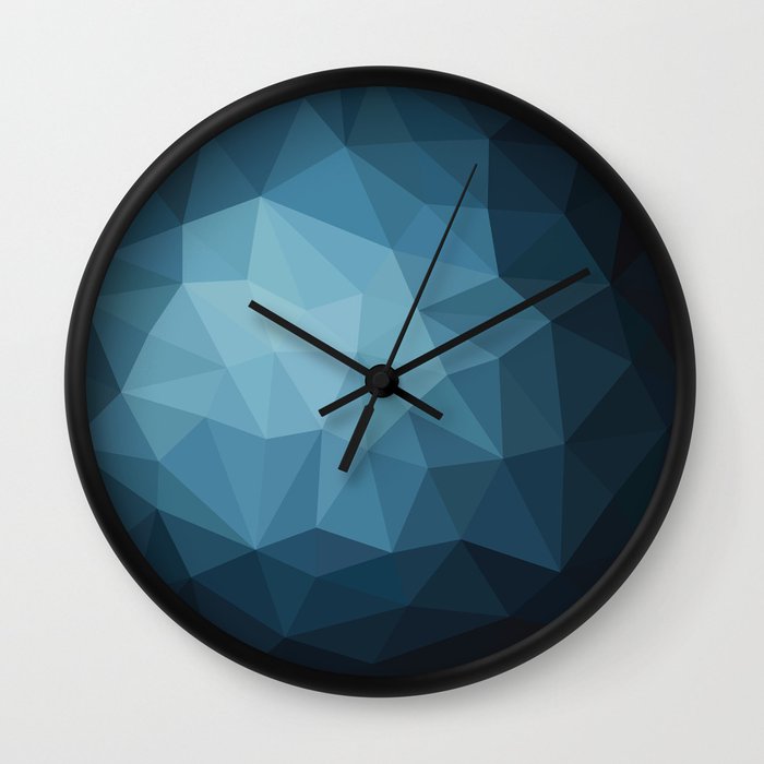 Dark Blue Wall Clock