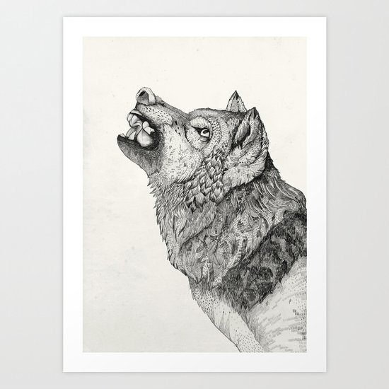 Wolf // Graphite Art Print