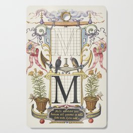 Vintage calligraphic poster 'M' Cutting Board