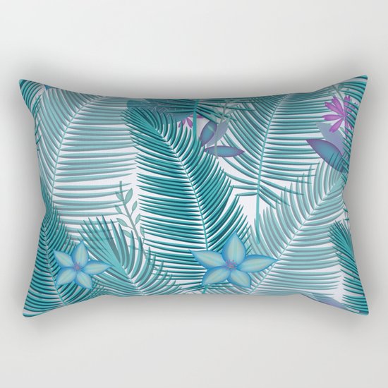 Tropical Flora Rectangular Pillow