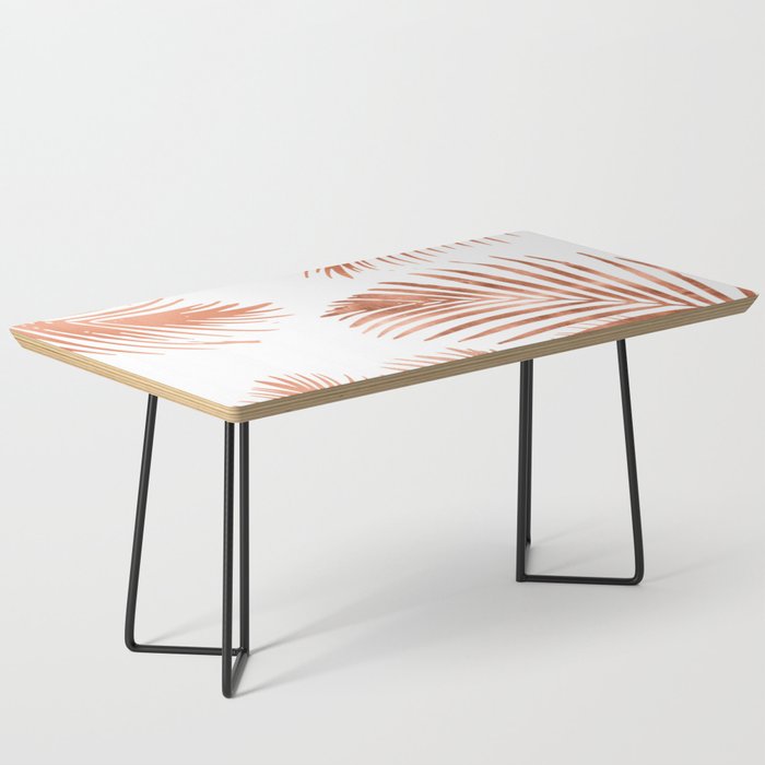 Rose Gold Palm Leaves Coffee Table