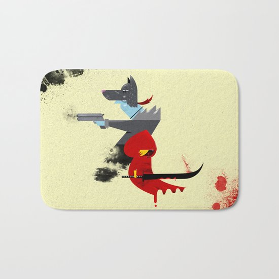 Red Hood & The Badass Wolf Redux Bath Mat