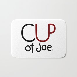 CUP of Joe Bath Mat | Wakeup, Coffee, Lettering, Graphicdesign, Wordplay 