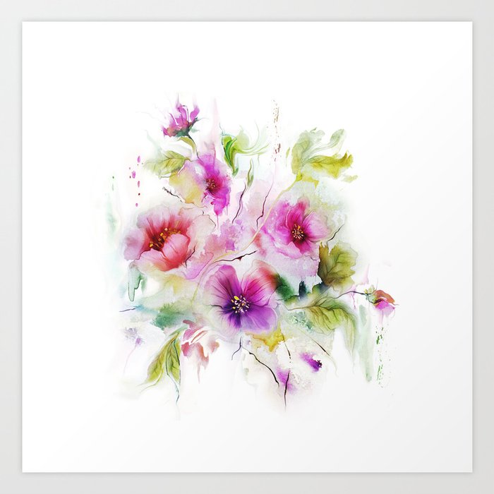 Gentle bouquet Art Print