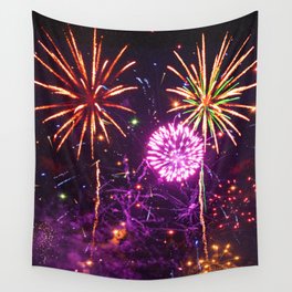 Grand Finale Firework Collage Wall Tapestry
