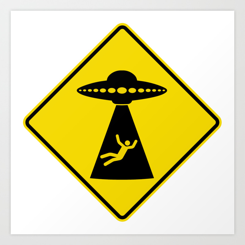 Graphics and More Alien Abduction Hazard Warning Sign Tow Trailer Hitch Cover Plug Insert 